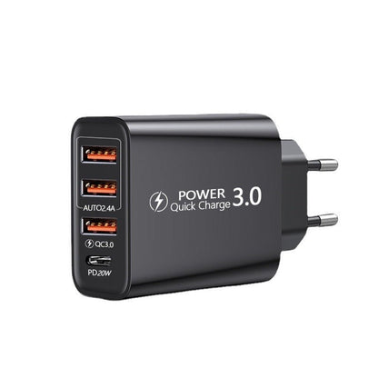 Portable Mobile Wall Charger, US or EU Plug (4-Port, 20W) - ULT Gear