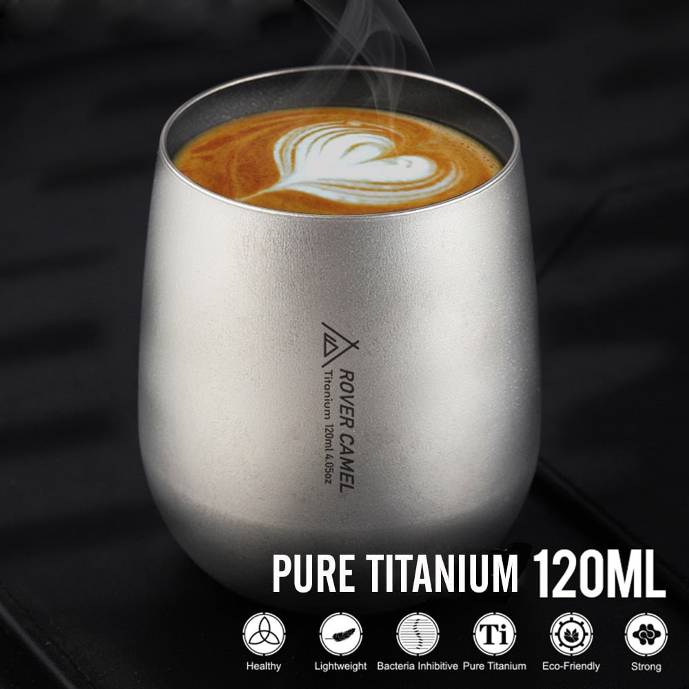 Ultralight Titanium Double Wall Insulated 120ml Tea Cup - ULT Gear