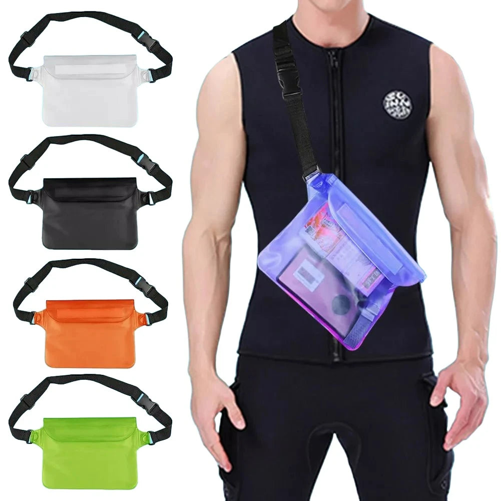 Waterproof Swimming Diving Bag PVC Beach Drifting Diving Waist Pack Shoulder Bag Underwater Mobile Phone Case Outdoor Dry Bag - ULT Gear